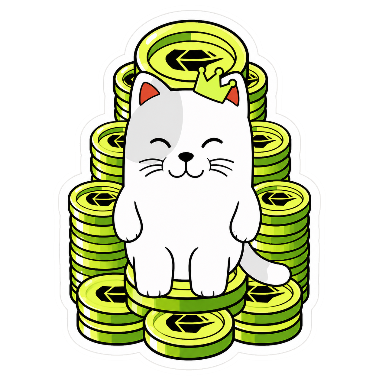 Purr Cat sticker 29: token throne